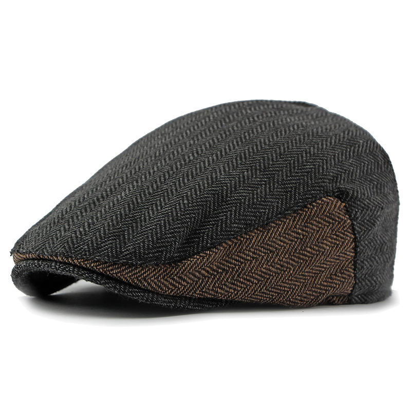 Mũ beret nam cổ điển CQ2447 (Đen nâu)